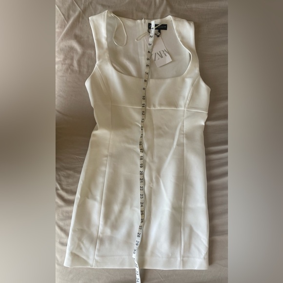 ZARA Squared Neck Mini Dress NWT Large - Picture 9 of 12